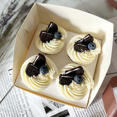 4 капкейка со сливочным кремом, голубикой и орео в ButlerBakery по цене 1590 ₽