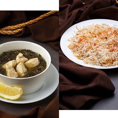 Млухия с курицей и рисом в Хумус Grill по цене 690 ₽