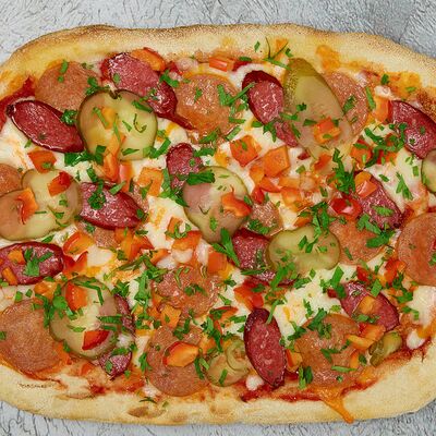 Римская пицца Охотниья в 19 Лунка по цене 720 ₽