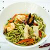 Шпинатная лапша с морепродуктами в Кирин китайский ресторан по цене 790
