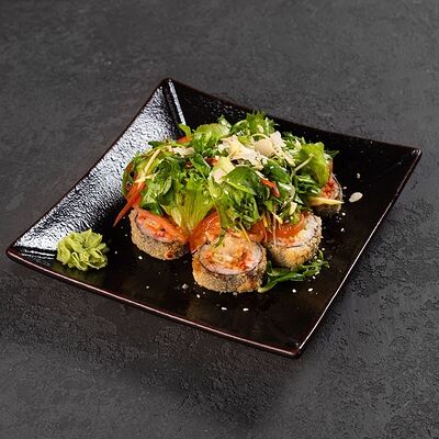 Ролл темпура с креветкой и листьями салата в Маймун по цене 690