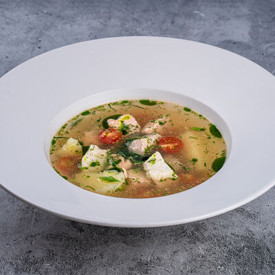 Уха из трех видов рыб в Мидийное место по цене 890 ₽