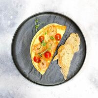 Омлет с креветкой в Dimcoffee