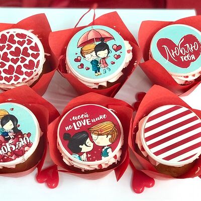 Капкейки Люблю тебя в Tort4u по цене 2340 ₽