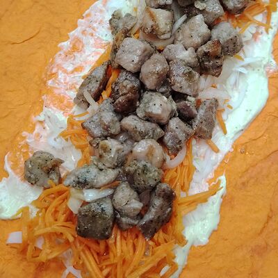 Шаверма со свининой большая в Шаверма-бар Рыба мОя по цене 400 ₽