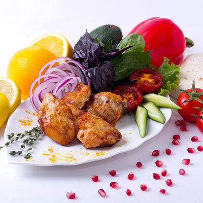 Шашлык из курицы в Аквариум по цене 555 ₽