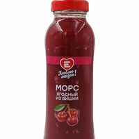 Морс Люблю жизнь вишневый в стеклянной бутылкев Европа