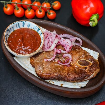 Стейк из баранины на кости в Мимино по цене 1000 ₽