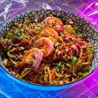 Лапша с креветками и устричным соусомв Gojira ramen