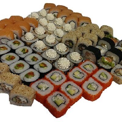 Сет на большую компанию 72 шт в Sushi dlya vsekh по цене 2299 ₽