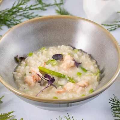 Ризотто с креветками и спаржей в Ботаника по цене 750