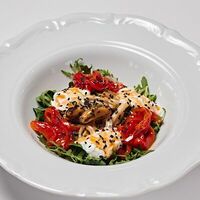 Тёплый салат с мидиями в Кафе Итальянцы