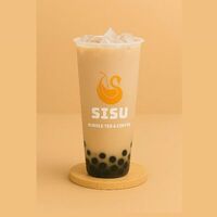Чёрный чай с молокомв Sisu bubble tea