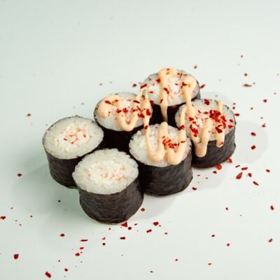 18. Малый ролл: с крабом, соусом спайси (6 шт.) в ЁБИСАН по цене 449 ₽