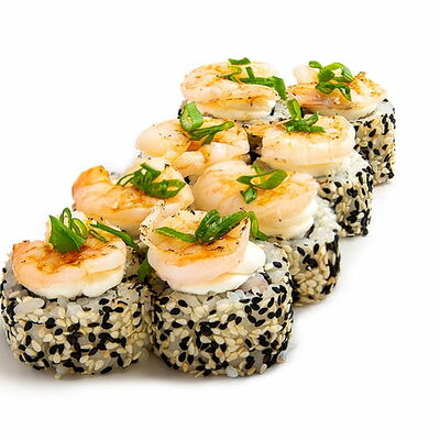 Опаленная Креветка в Некруглая пицца и роллы по цене 609 ₽