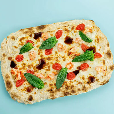 Пицца римская с тигровой креветкой в Кафе Крем-Лаб по цене 1099 ₽