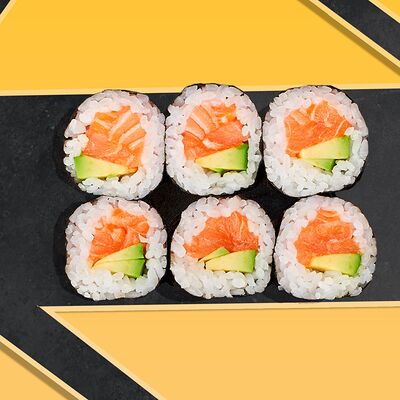 Maki roll №73 Лосось и авокадо в Sushkin Set по цене 320 ₽