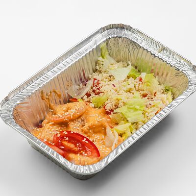 Креветки тоя-ям с кускусом и овощами в Traveler's Coffee по цене 699 ₽