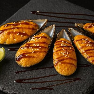 Запеченные мидии Киви в True Cost по цене 580 ₽