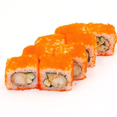 Ролл Калифорния с тигровыми креветками в Hot-Pizza по цене 400 ₽