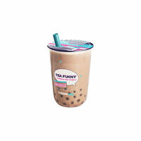 S Баунти с кусочками личи в Tea funny Bubble tea