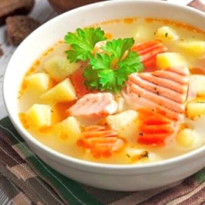 Уха из сёмги в Дети Лейтенанта Шмидта по цене 450 ₽