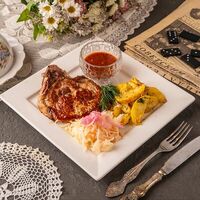 Свинина на кости с картофелем по-деревенски в Как раньше