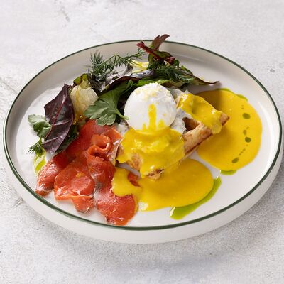 Картофельная вафля с лососем в Шоколадница по цене 695 ₽