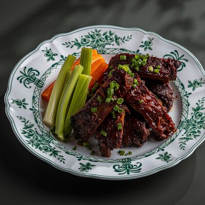 Свиные рёбра в соусе барбекю в Green Pub по цене 1093 ₽