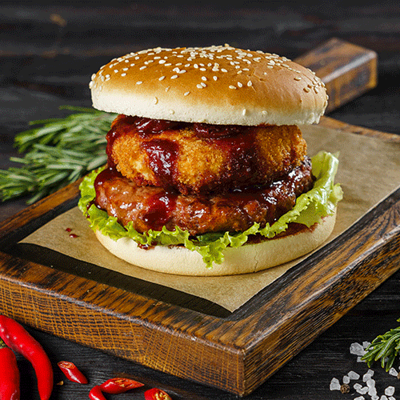 Бургердак с сыром Камамбер в ИТЛЕ Стейк-кафе Halal по цене 645