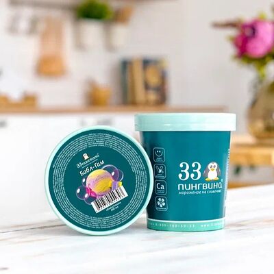 Бабл-гам пломбир, ведерко в 33 пингвина Мороженое по цене 499 ₽