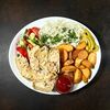 Шаурма на тарелке с курицейв Осетинские пироги Фыдджынта по цене 1430