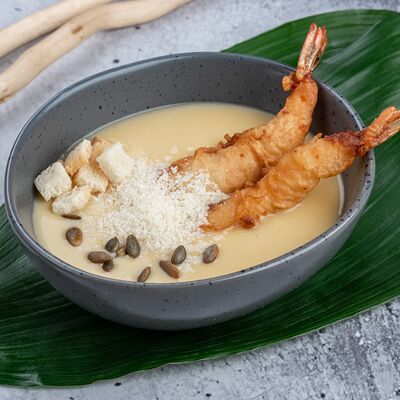 Тыквенный суп с креветками в Мушу по цене 325