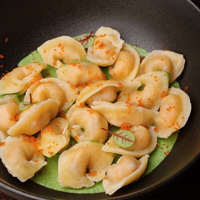 Пельмени с лососем в Art lounge по цене 690 ₽