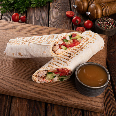 Шаверма Тайская с кисло-сладким соусом в Кухня 91 по цене 468 ₽