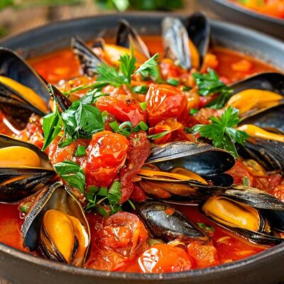 Мидии в соусе Том ям в РАКИДОНА по цене 880 ₽