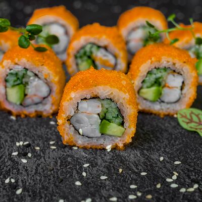 Калифорния с креветкой в Restobar Первый & Ресторан доставки Личный повар по цене 449 ₽