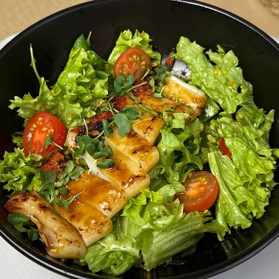 Салат с жареным кальмаром в соусе териякив Pro Вкус по цене 790 ₽