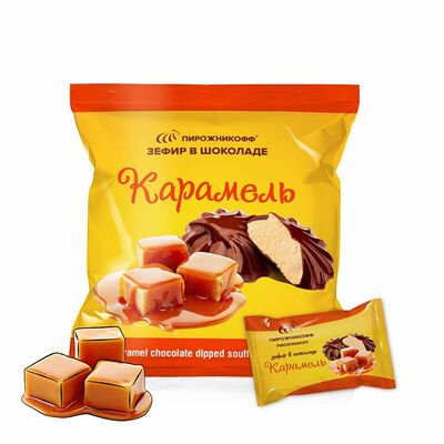 Зефир Пирожникофф Карамель в шоколаде в Пирожникофф по цене 235 ₽