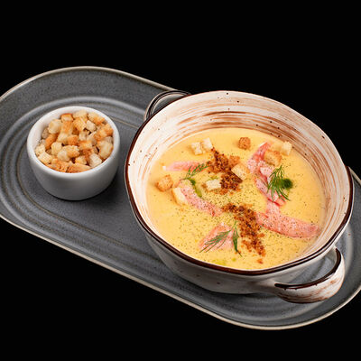 Сливочный суп пюре с лососем в Pronto Pizza по цене 690 ₽