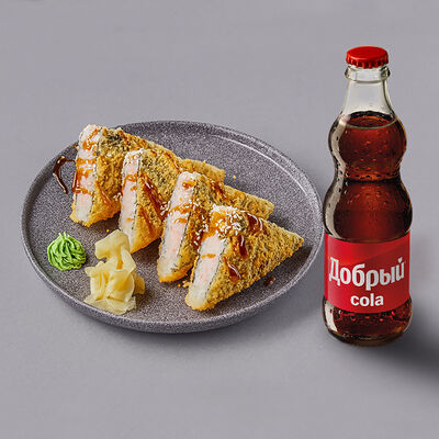 Сэндвич-ролл и Добрый кола 0,25 л в Шикари по цене 650 ₽
