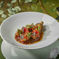 Баклажан с фуа-гра и черным трюфелем в Turandot