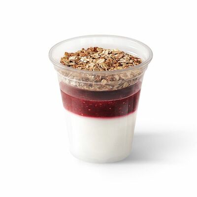 Домашний йогурт с гранолой и малиной в БлинБери по цене 78