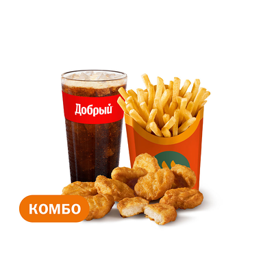 Наггетсы (9 шт.) Большой Комбо в Вкусно – и точка по цене 418 ₽