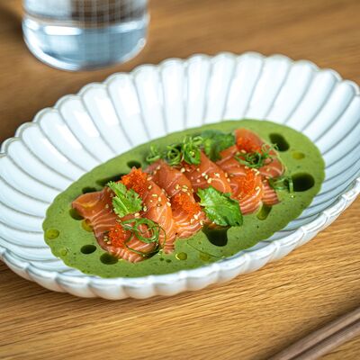 Сашими из лосося с соусом халапеньо в KIZOKU по цене 770 ₽