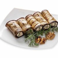 Рулетики из баклажанов с грецким орехом в Полная чаша