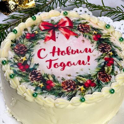 Бенто-торт С Новым Годом в Сладкое бюро по цене 2100 ₽
