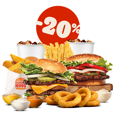 Комбо с Воппером и Биг Кинг в Burger King по цене 40 р.