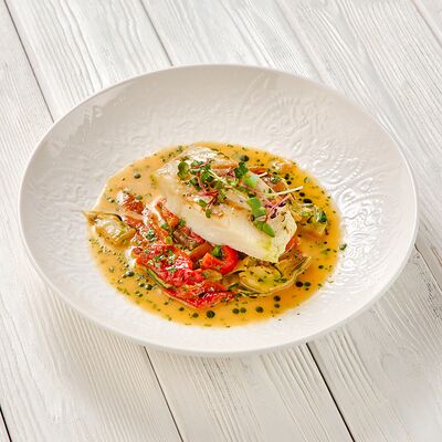 Запеченная трескав Пармезан по цене 845 ₽