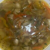 Суп с грибами и овощами в Ачма